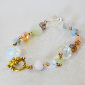 Gorgeous Pastel Bead Bracelet Handmade Jewelry